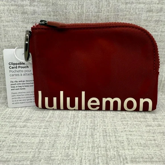 NWT Lululemon Clippable Card Pouch in Rockwood/Light Ivory - Picture 1 of 4